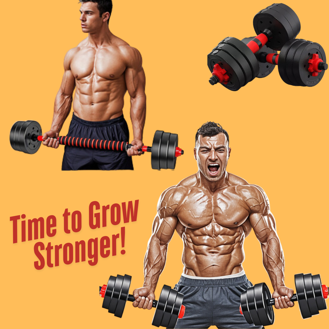 SUREPEFY 30KG Dumbbell Barbell Weight Set