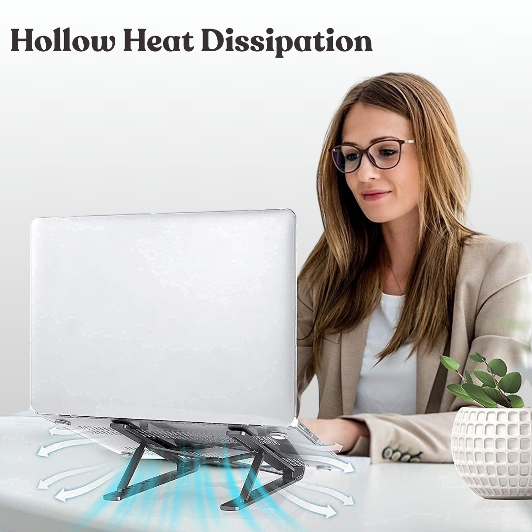 Adjustable Ergonomic Laptop Riser Foldable Portable Laptop Tablet Notebook Stand