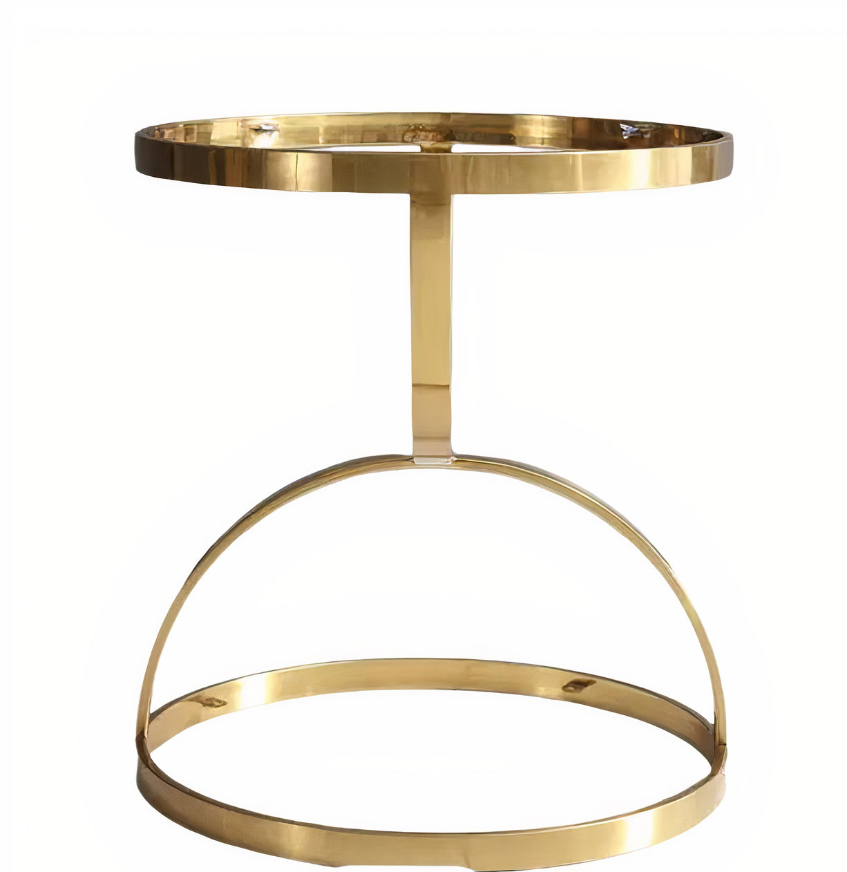 Luxurious Round Marble Coffee Table Sturdy Stainless Steel Gold Side Table 2 Tier Side Modern Coffee Table
