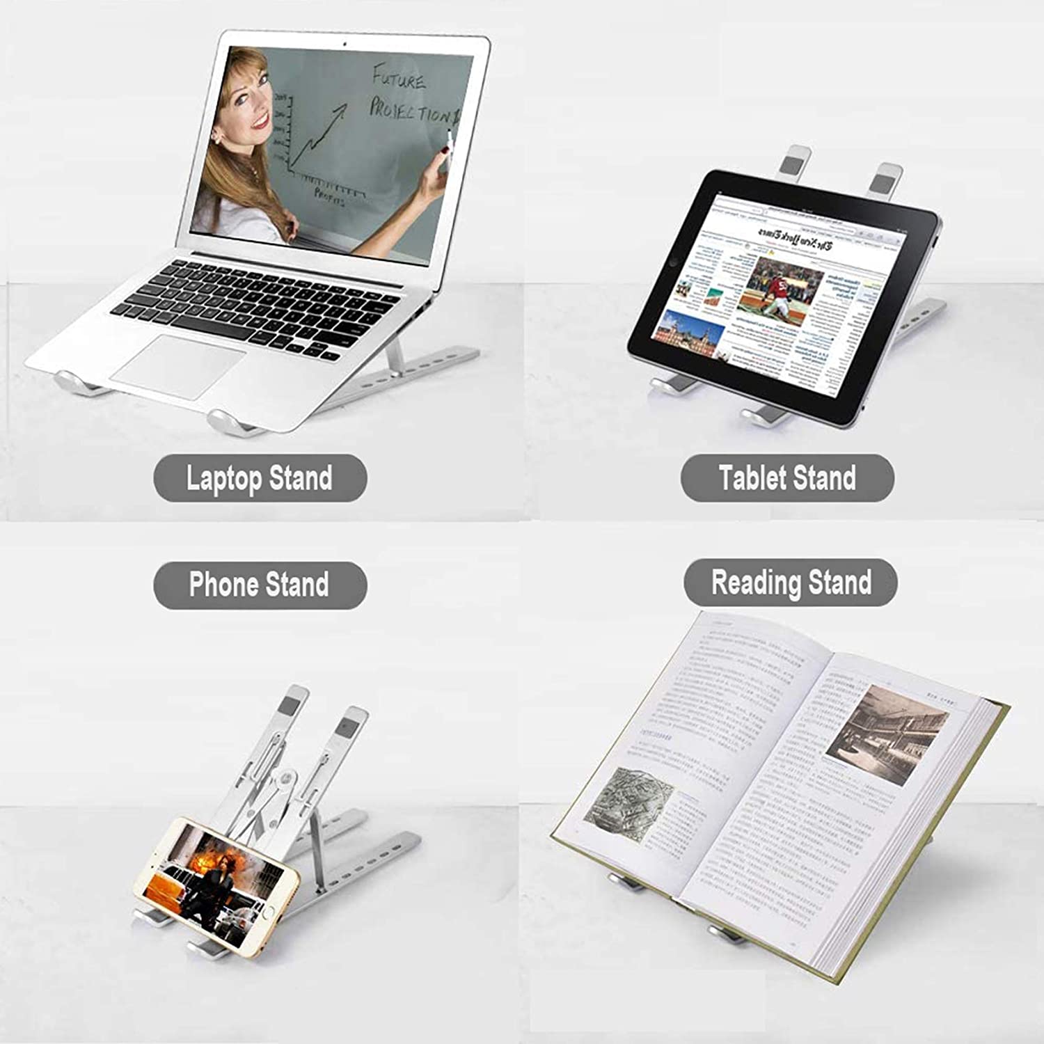 Adjustable Ergonomic Laptop Riser Foldable Portable Laptop Tablet Notebook Stand