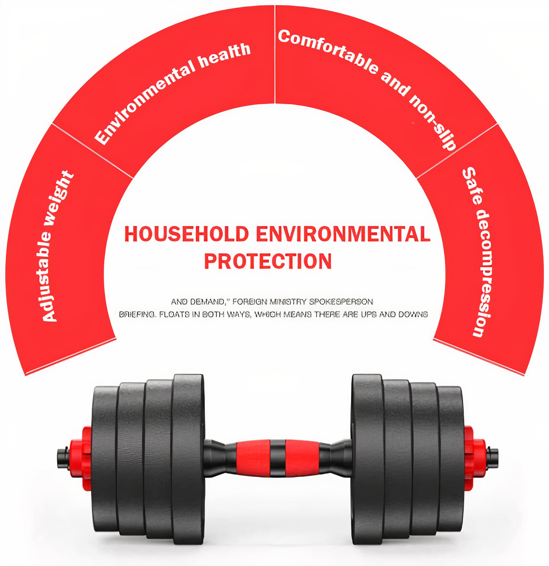 SUREPEFY 30KG Dumbbell Barbell Weight Set