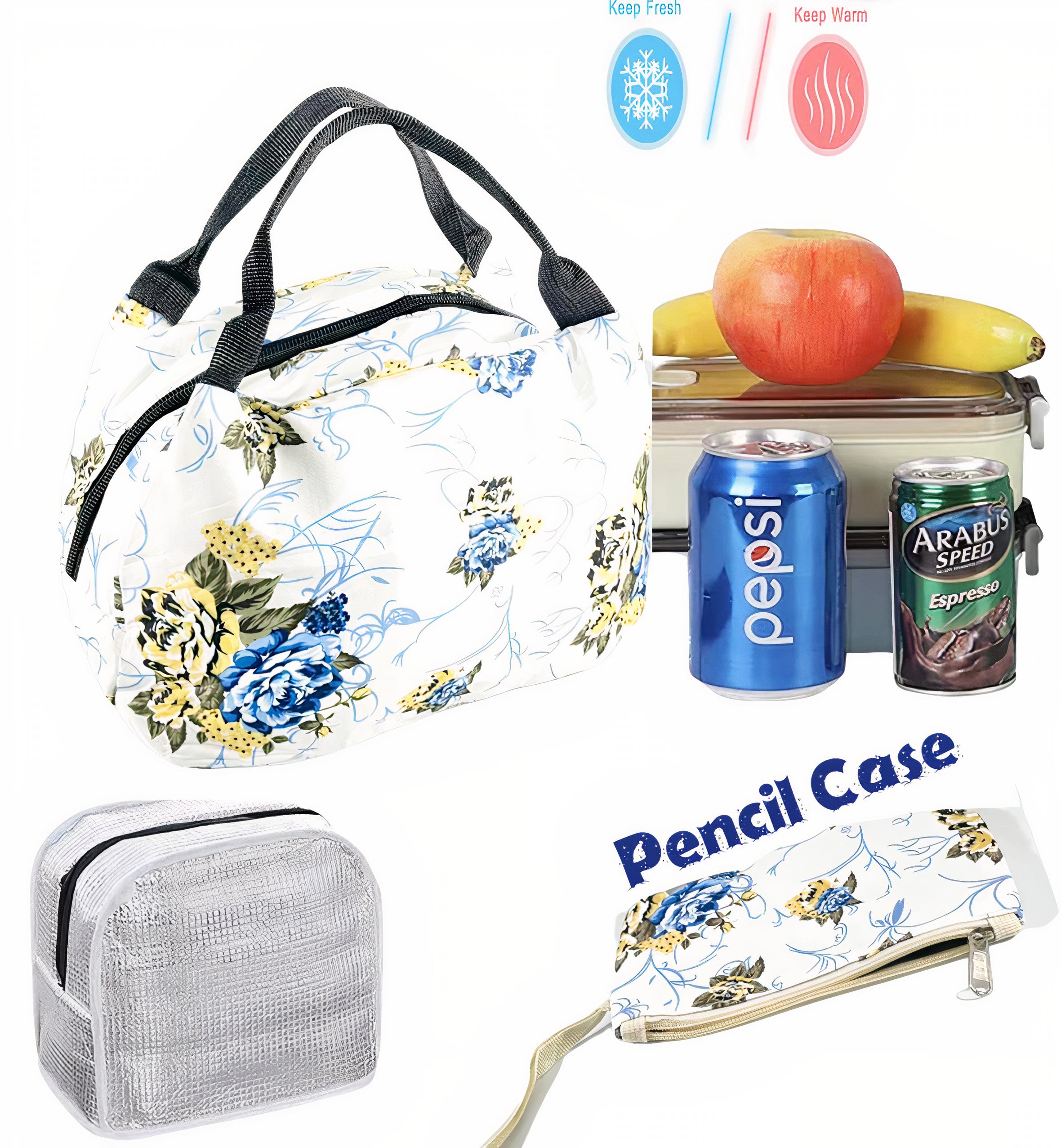 School Bags Backpack Set Bookbag with Lunch Box Bag and Pencil Case 3 in 1 Children's Backpack