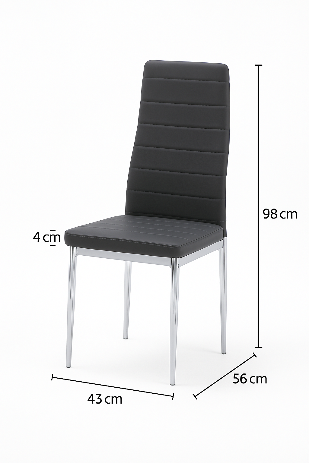 UNICORN FURNITURE Arezzo 100cm Round Glass Dining Table Set with 4 Faux Leather Chairs Gold Chrome Table Legs & Silver Chair Legs – Modern Kitchen & Dining Room Furniture for Small Spaces