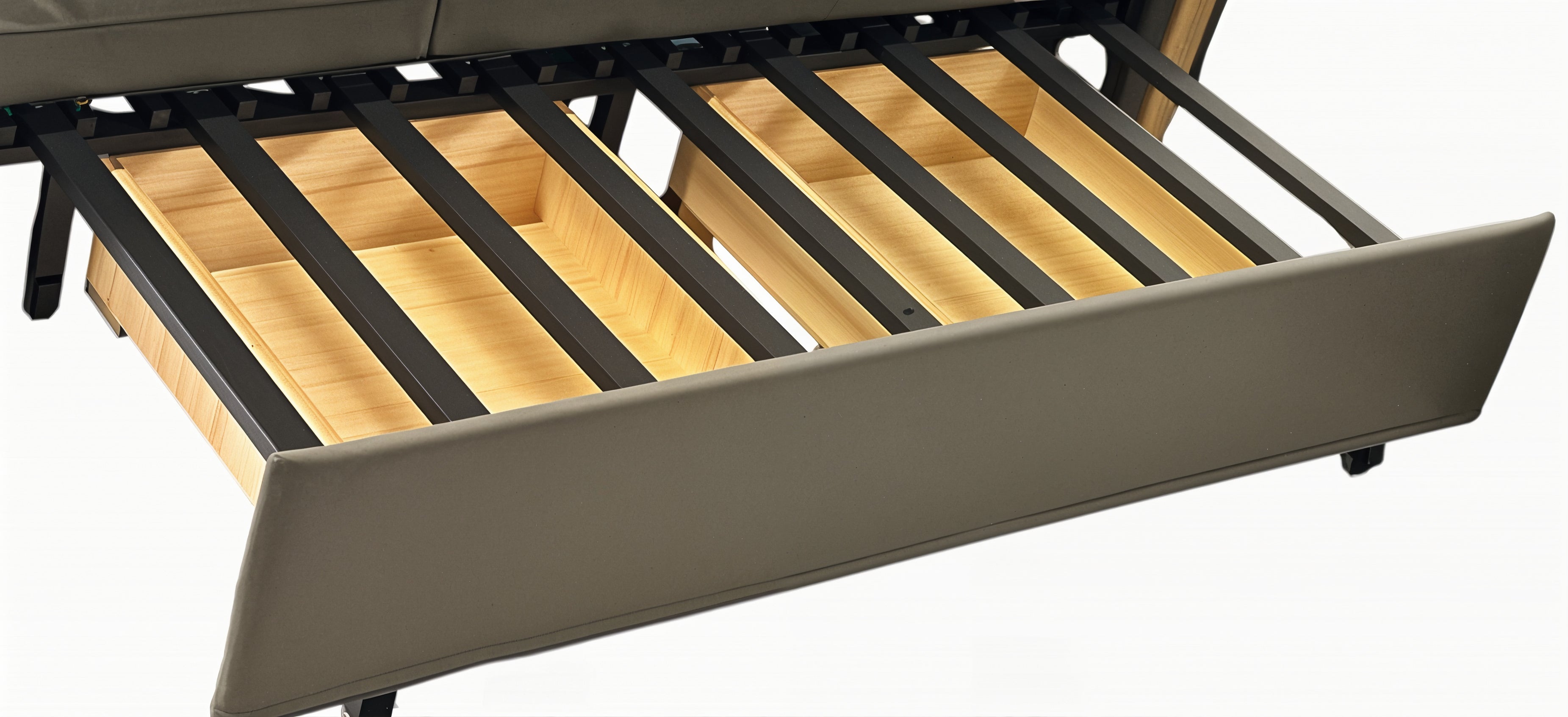 UNICORN FURNITURE Sofa Bed Modern Reclining Foldable Bed Pull Out Sofa Bed with Storage Multifunctional Convertible Space Saving Sofabed in Breathable Leathaire Fabric