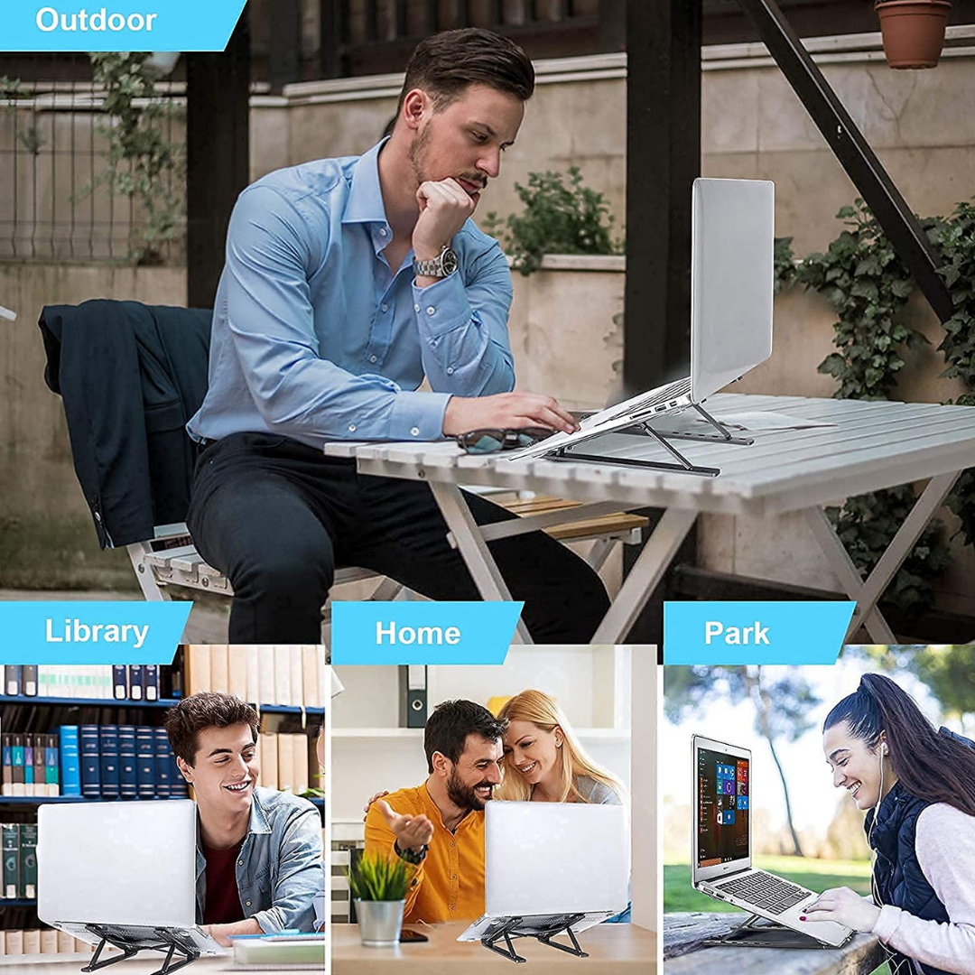 Adjustable Ergonomic Laptop Riser Foldable Portable Laptop Tablet Notebook Stand
