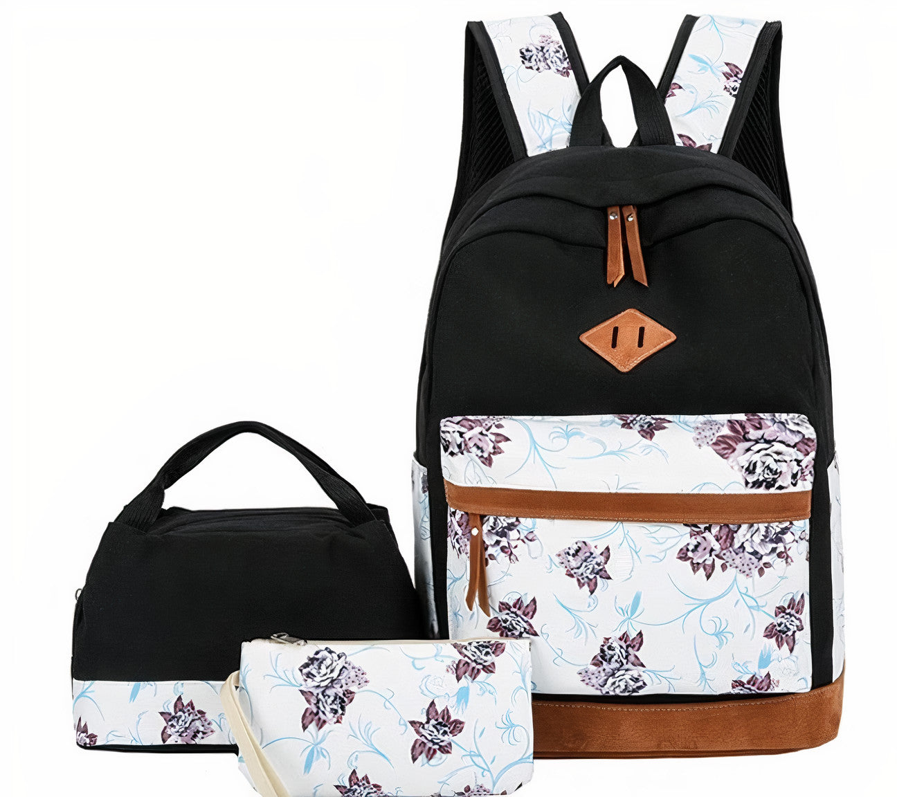 School Bags Backpack Set Bookbag with Lunch Box Bag and Pencil Case 3 in 1 Children's Backpack
