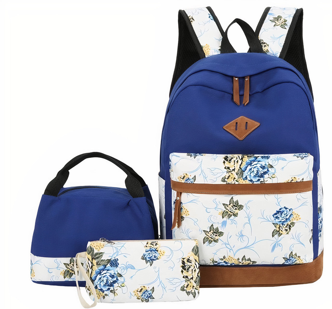 School Bags Backpack Set Bookbag with Lunch Box Bag and Pencil Case 3 in 1 Children's Backpack